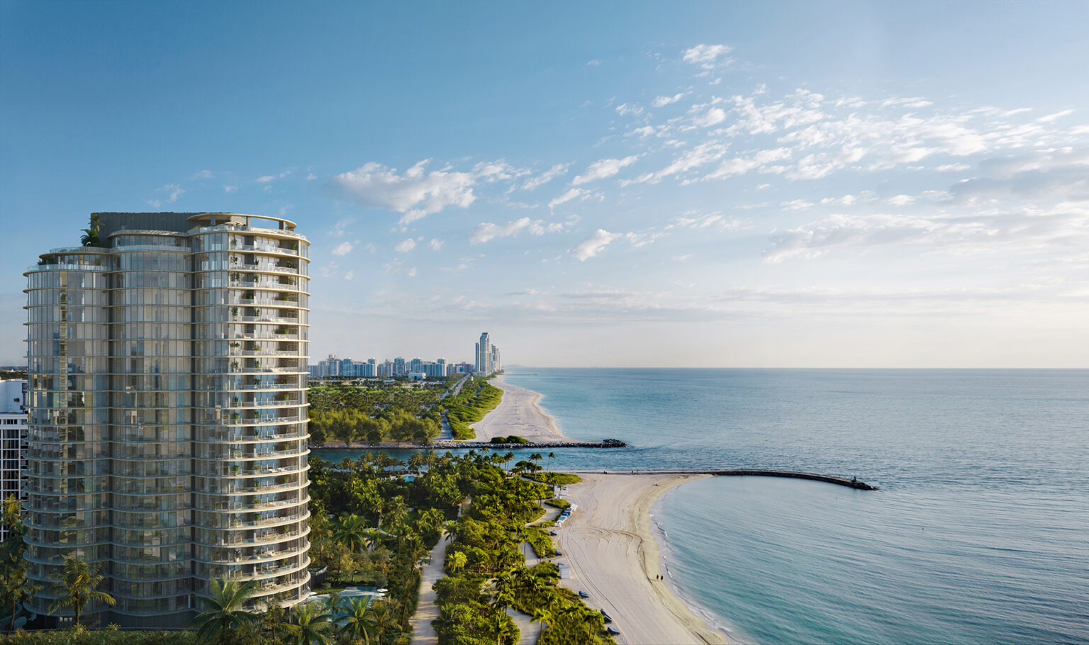 Architectural rendering of Rivage Bal Harbour tower