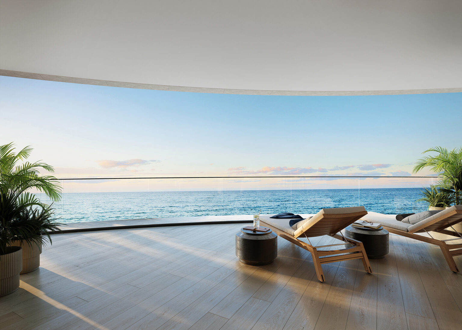 Rivage private terrace architectural view