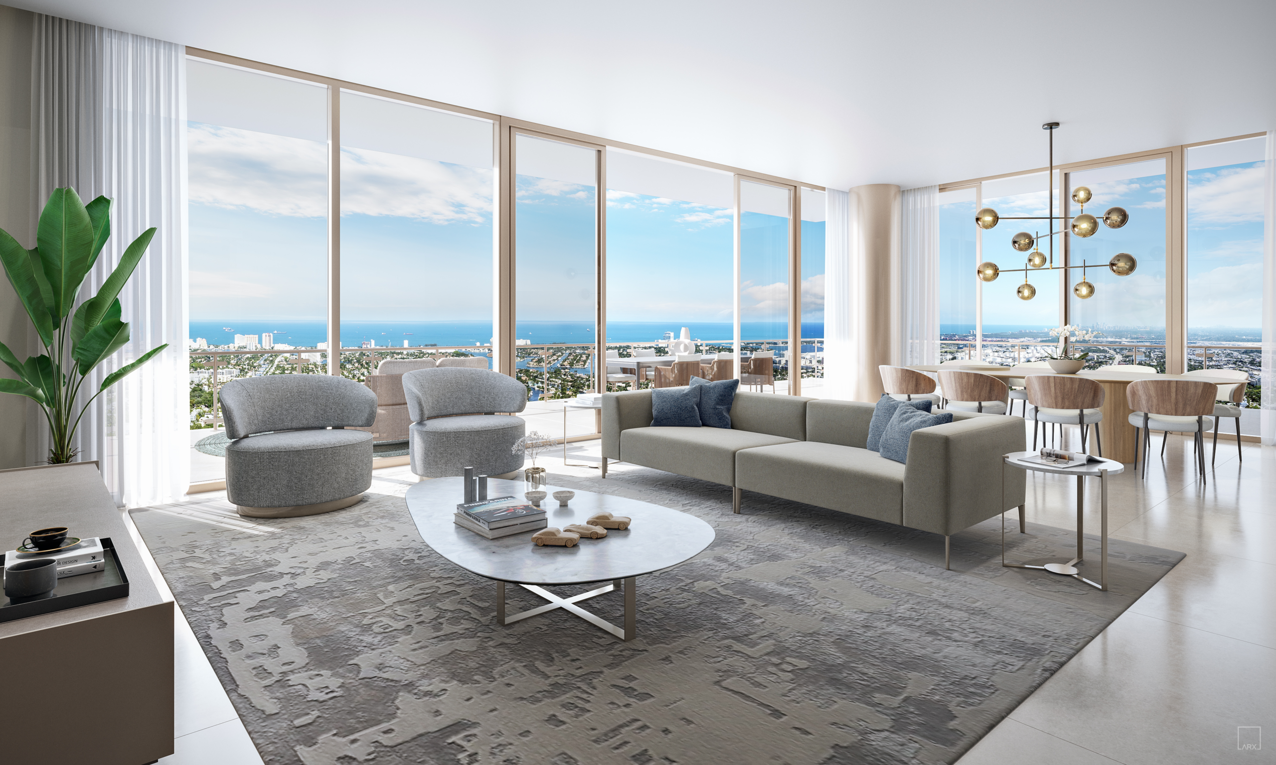 Andare Residences by Pininfarina living room