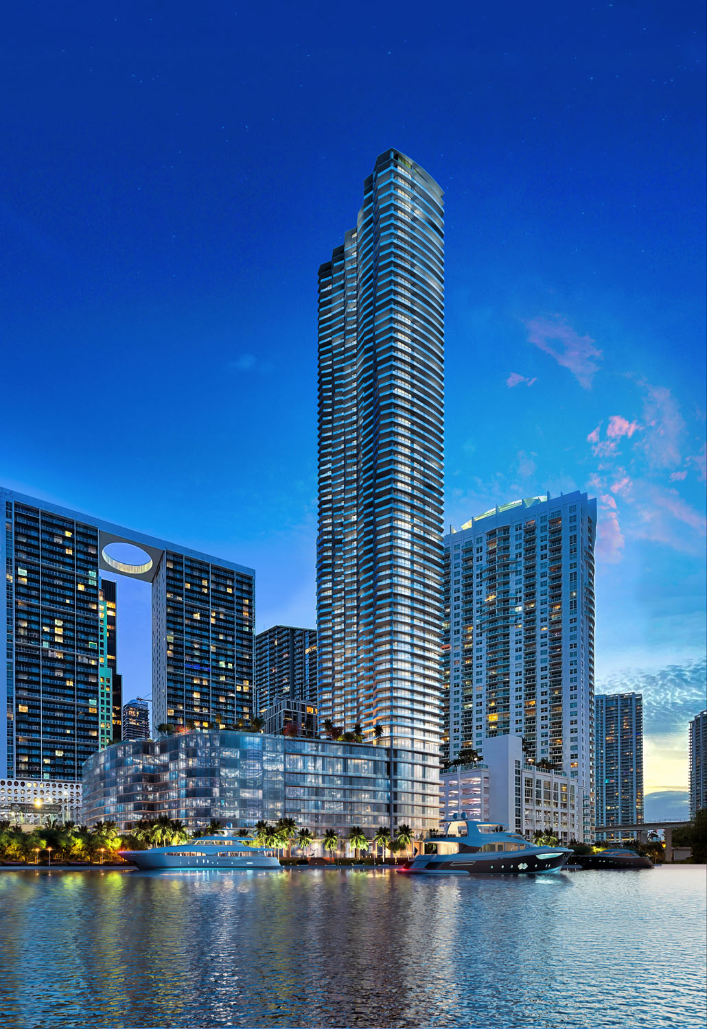 Baccarat Residences Miami riverfront building exterior