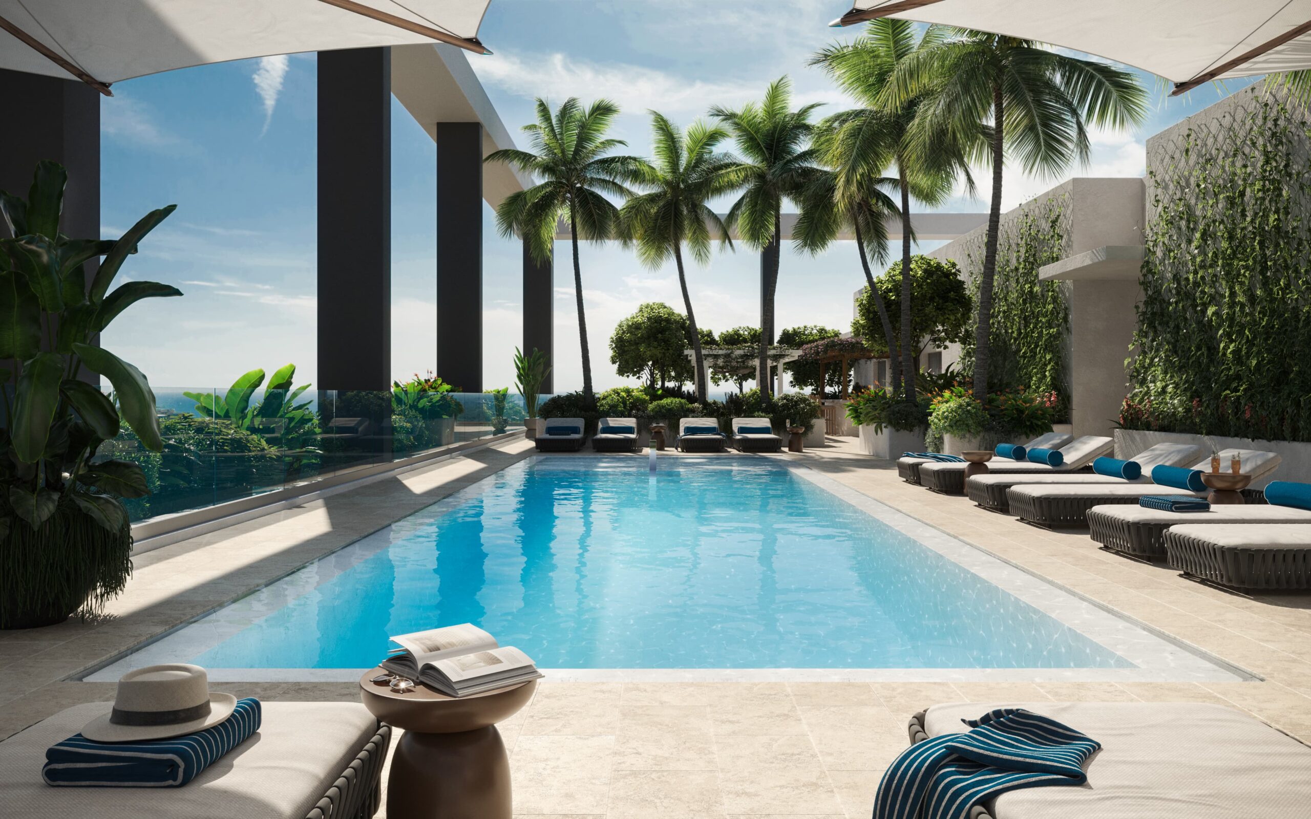 Domus Brickell Center rooftop pool