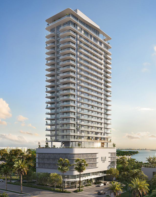 ELLE Residences Miami tower in Edgewater