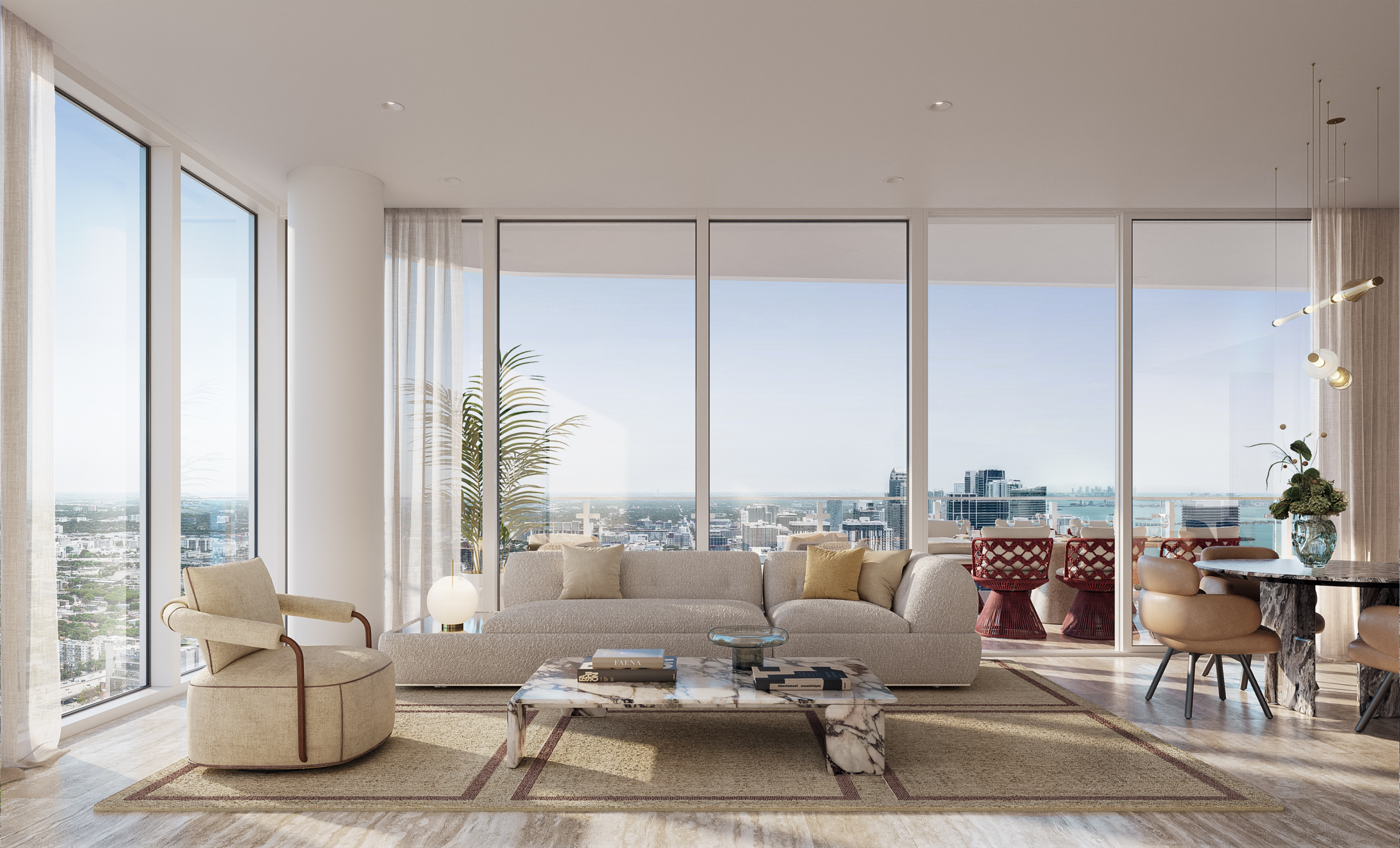 Faena Residences Miami South Collection residence living room