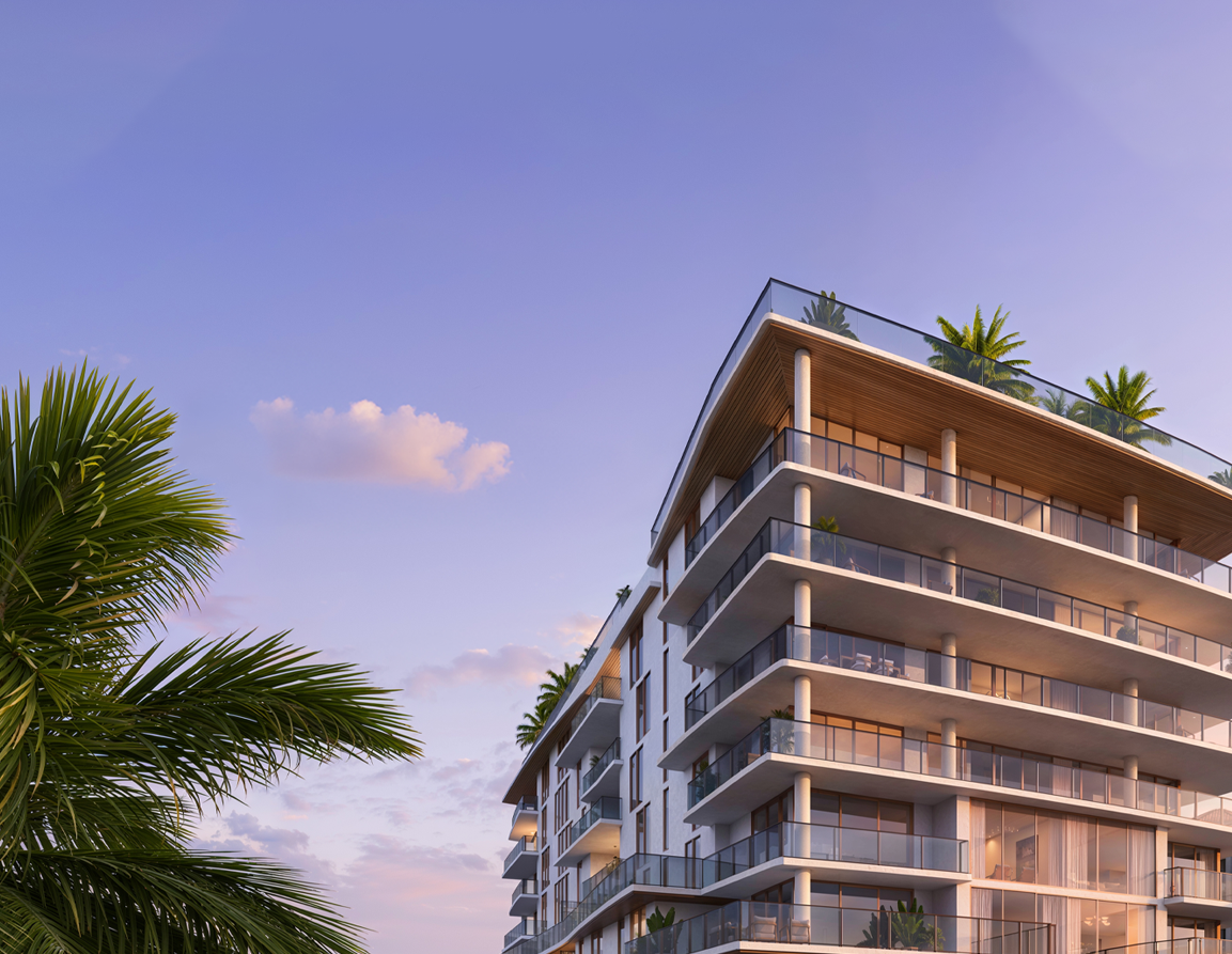 Glass House Boca Raton exterior architectural rendering