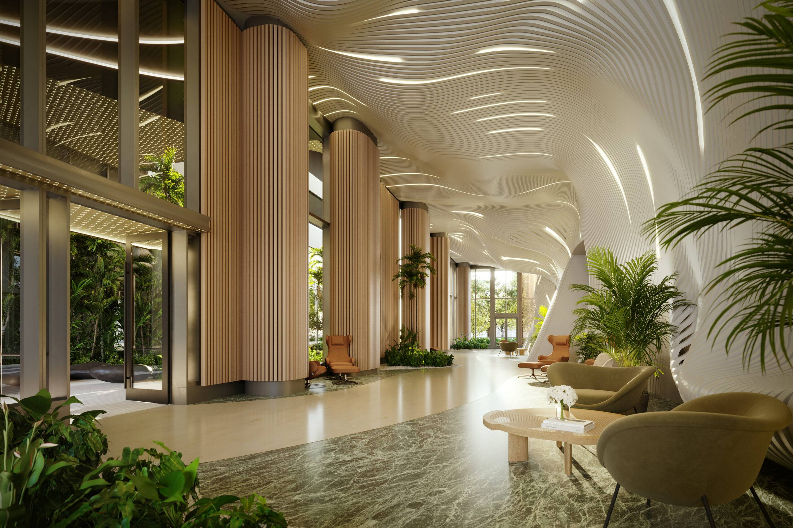 Mercedes-Benz Places Miami Reception lobby