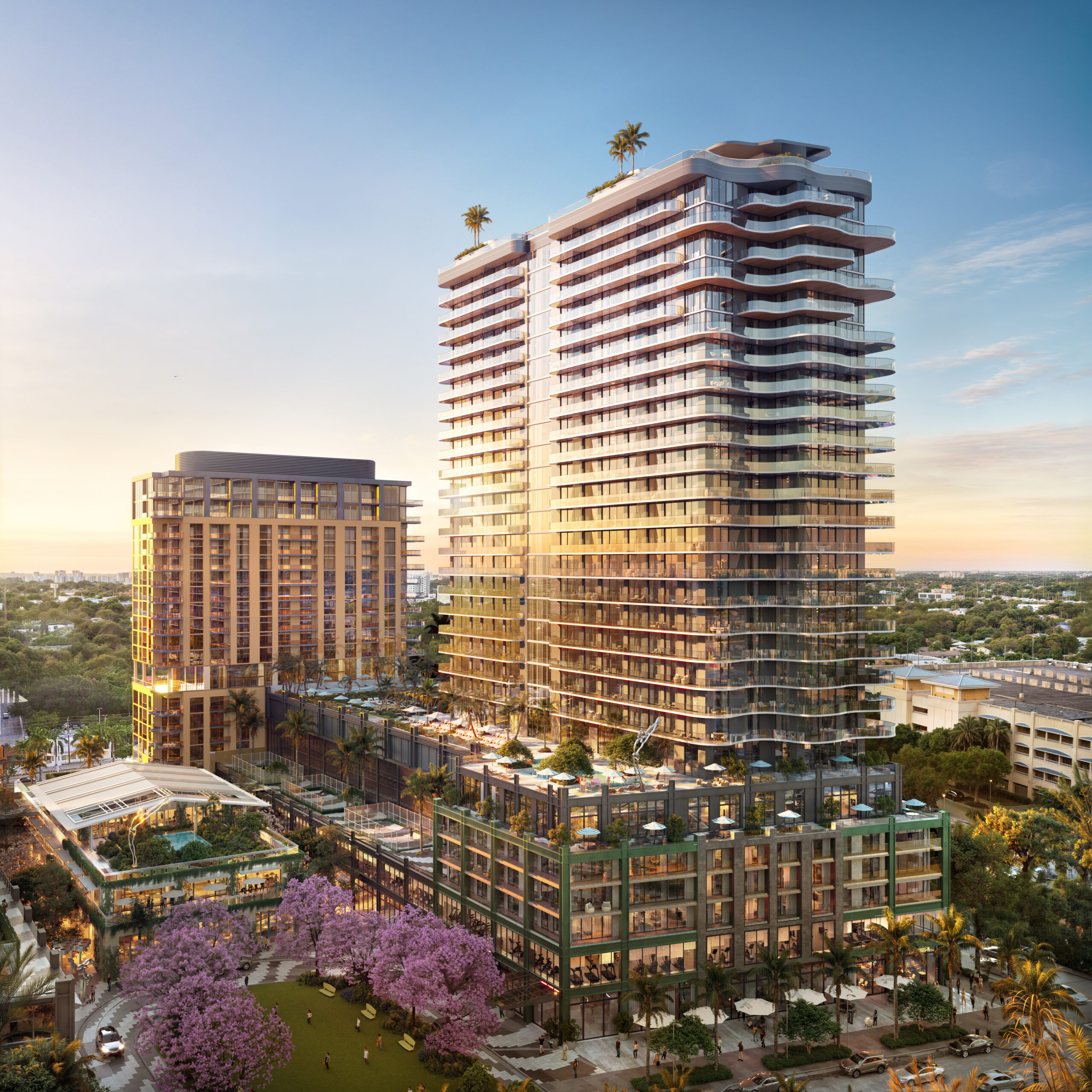 Midtown Park Residences by Proper building and landscaped park