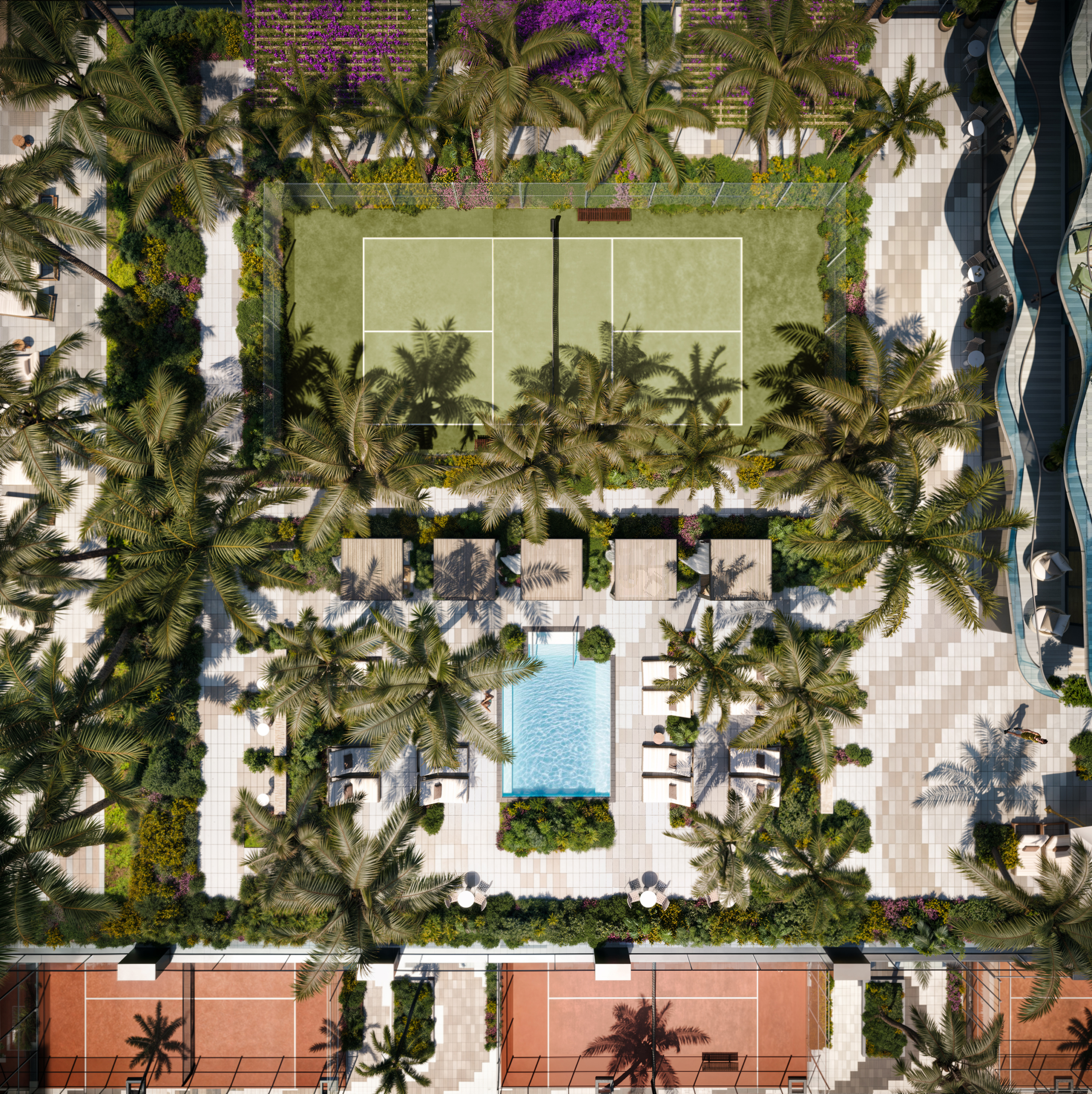 Midtown Park Residences by Proper pool and recreation deck