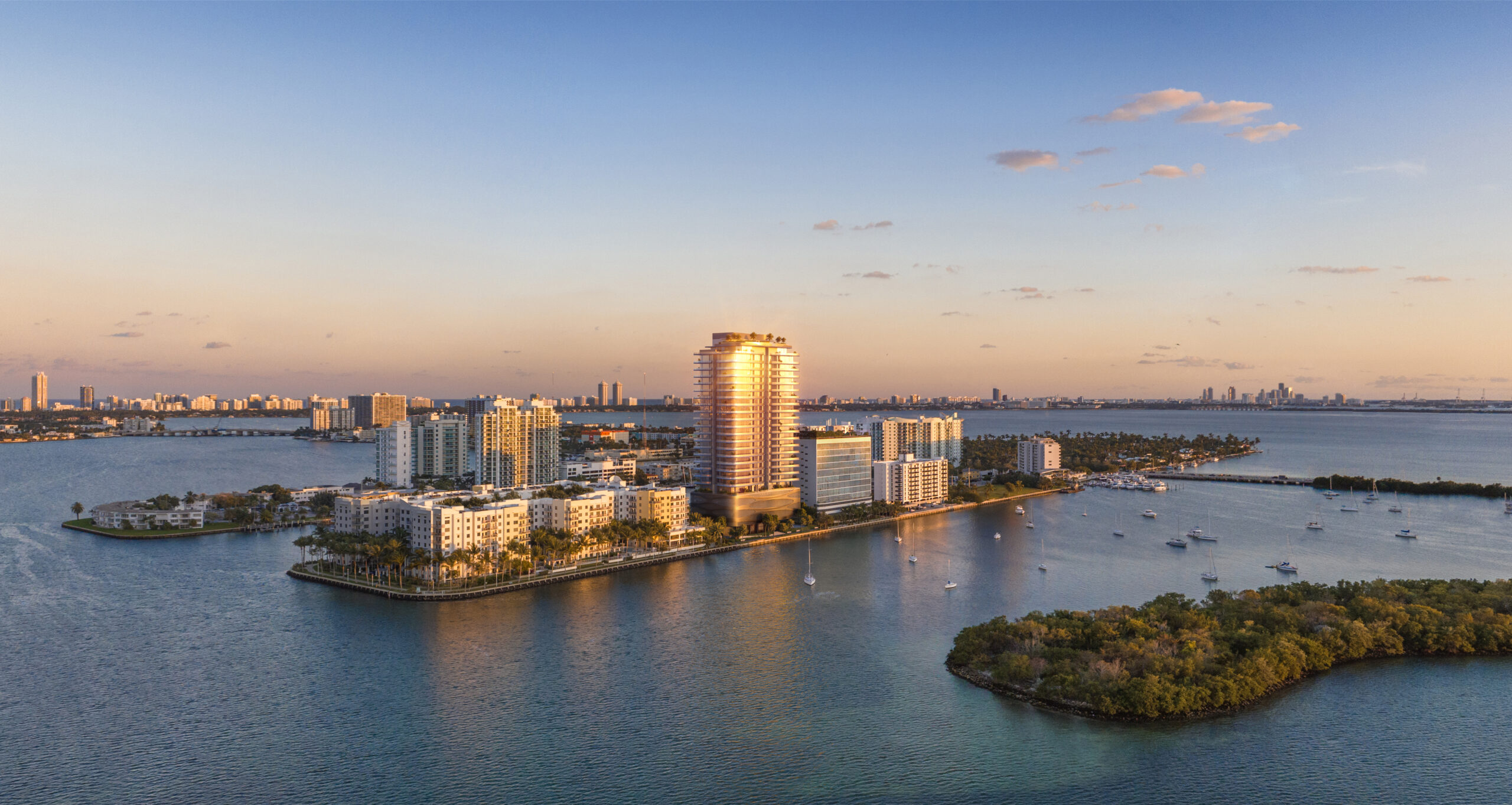 Pagani Residences building at dusk