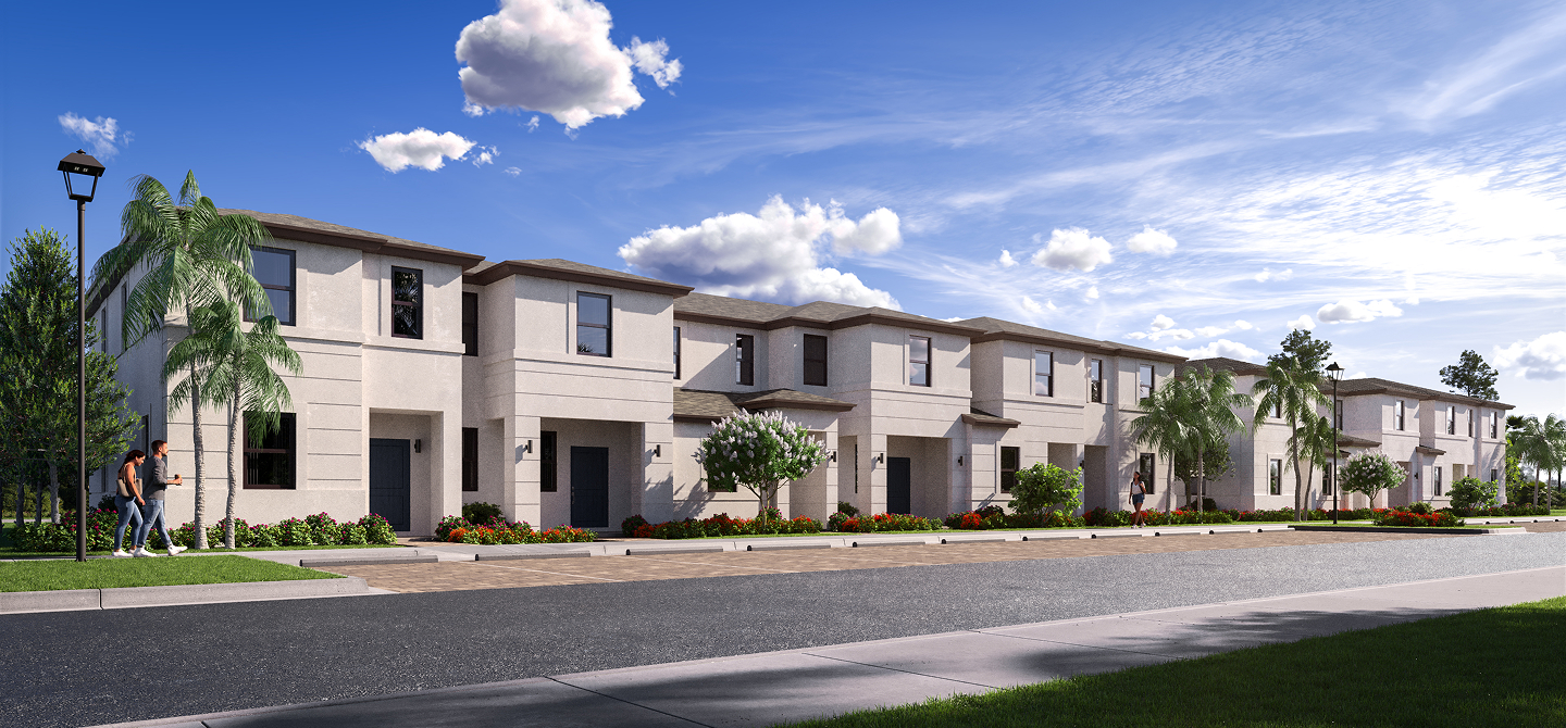 Saltaire planned townhome streetscape