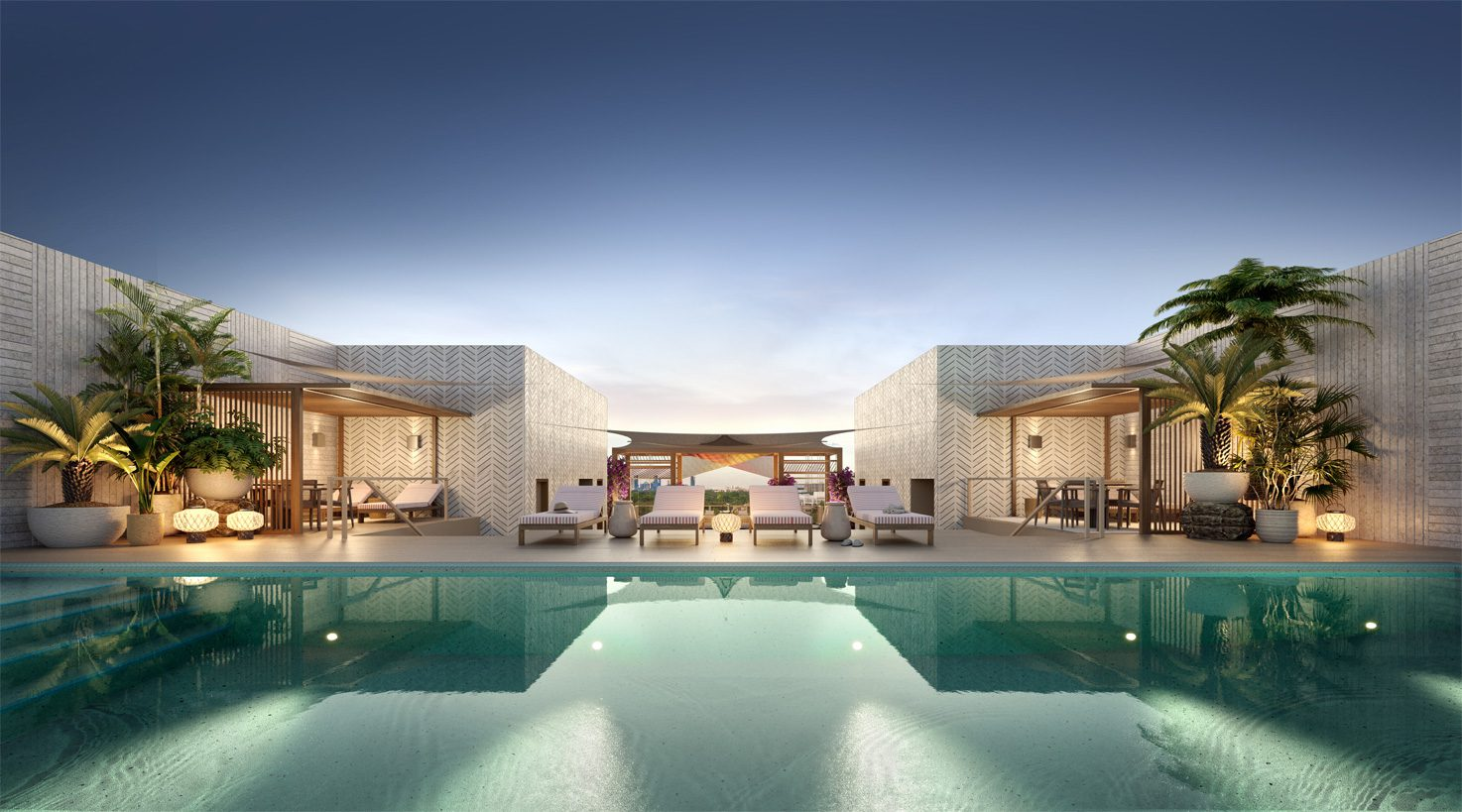 The Lincoln Coconut Grove pool deck