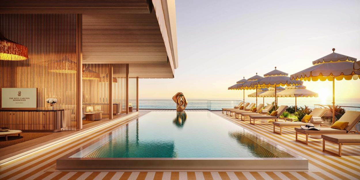 The Ritz-Carlton Residences South Beach pool terrace