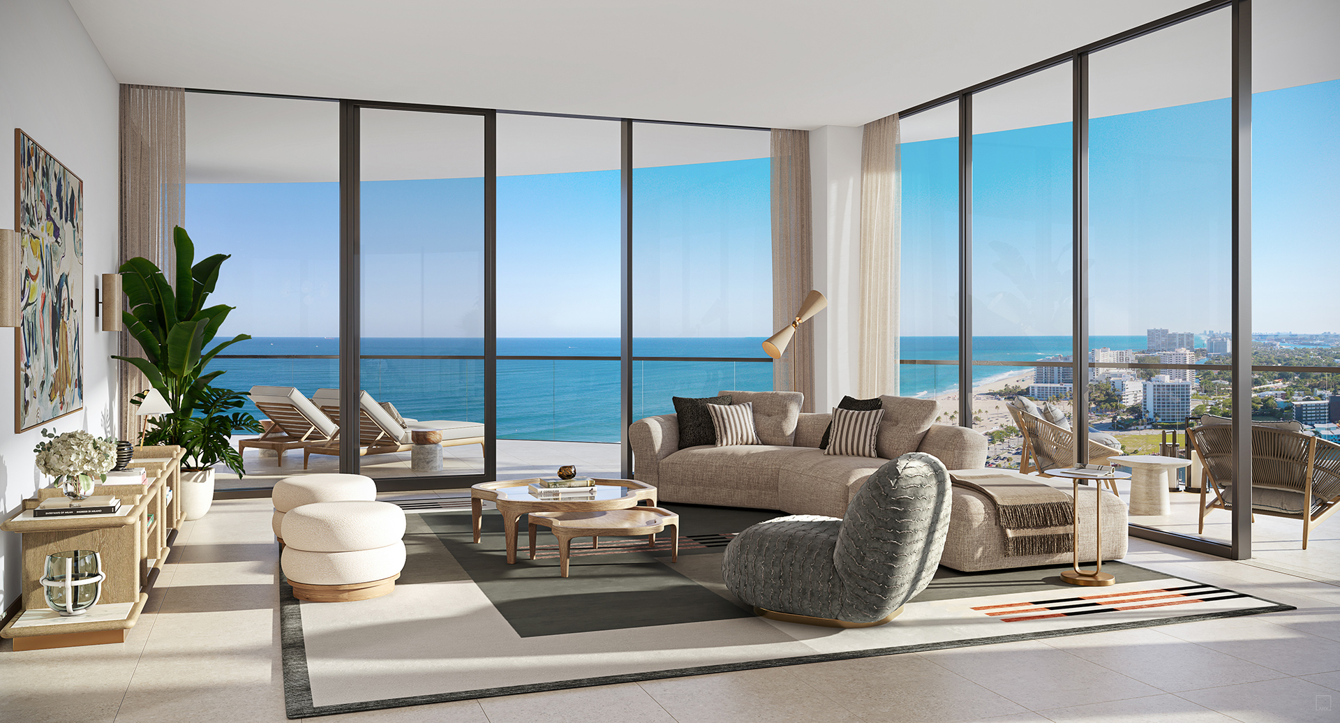 The St Regis Bahia Mar residence living room