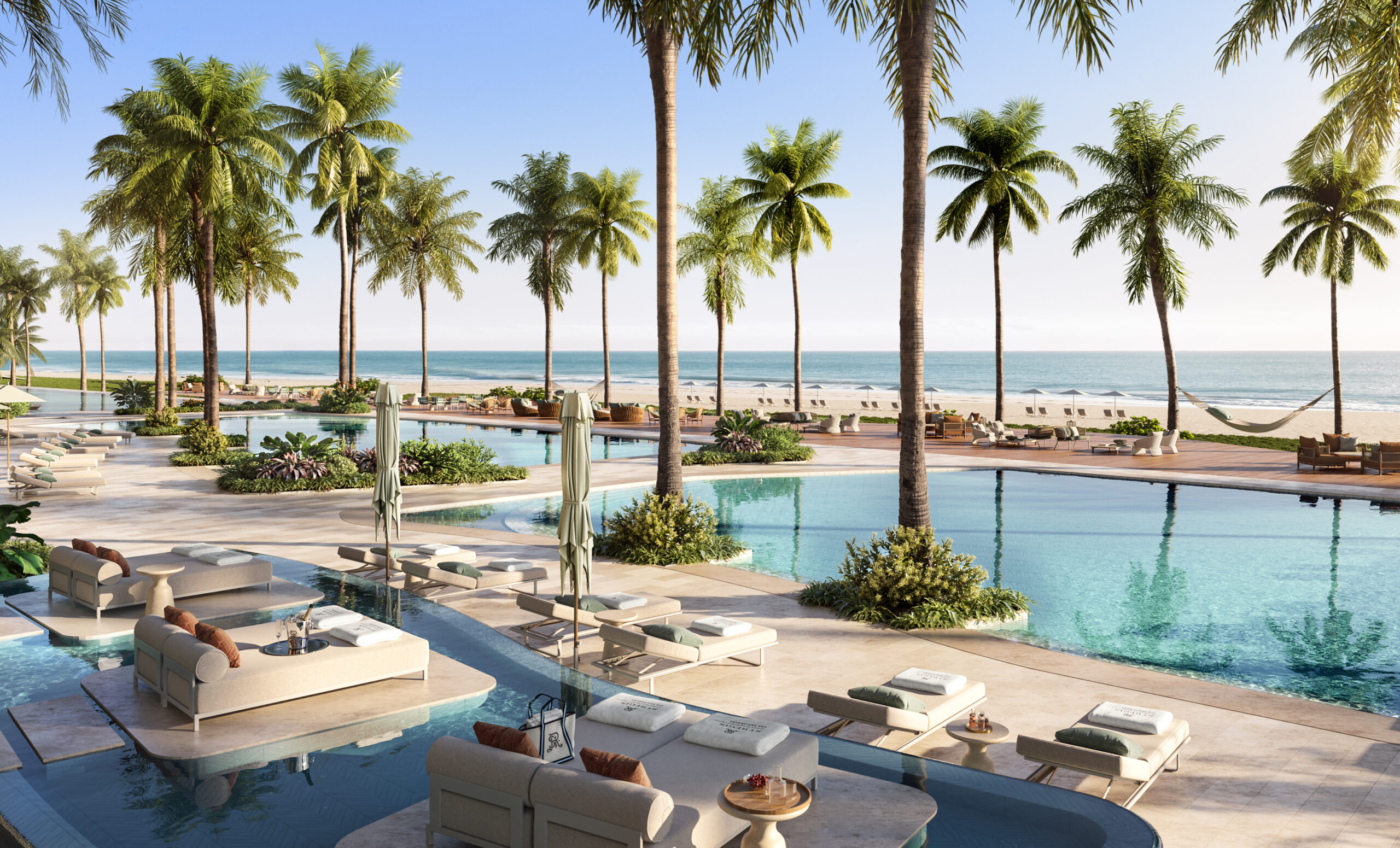 The St. Regis Residences Sunny Isles Beach oceanfront pool