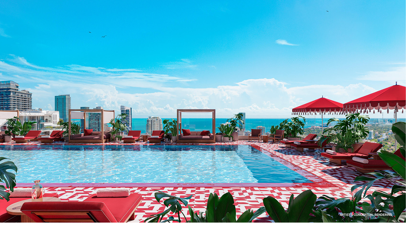 The Standard Residences Brickell – pool terrace