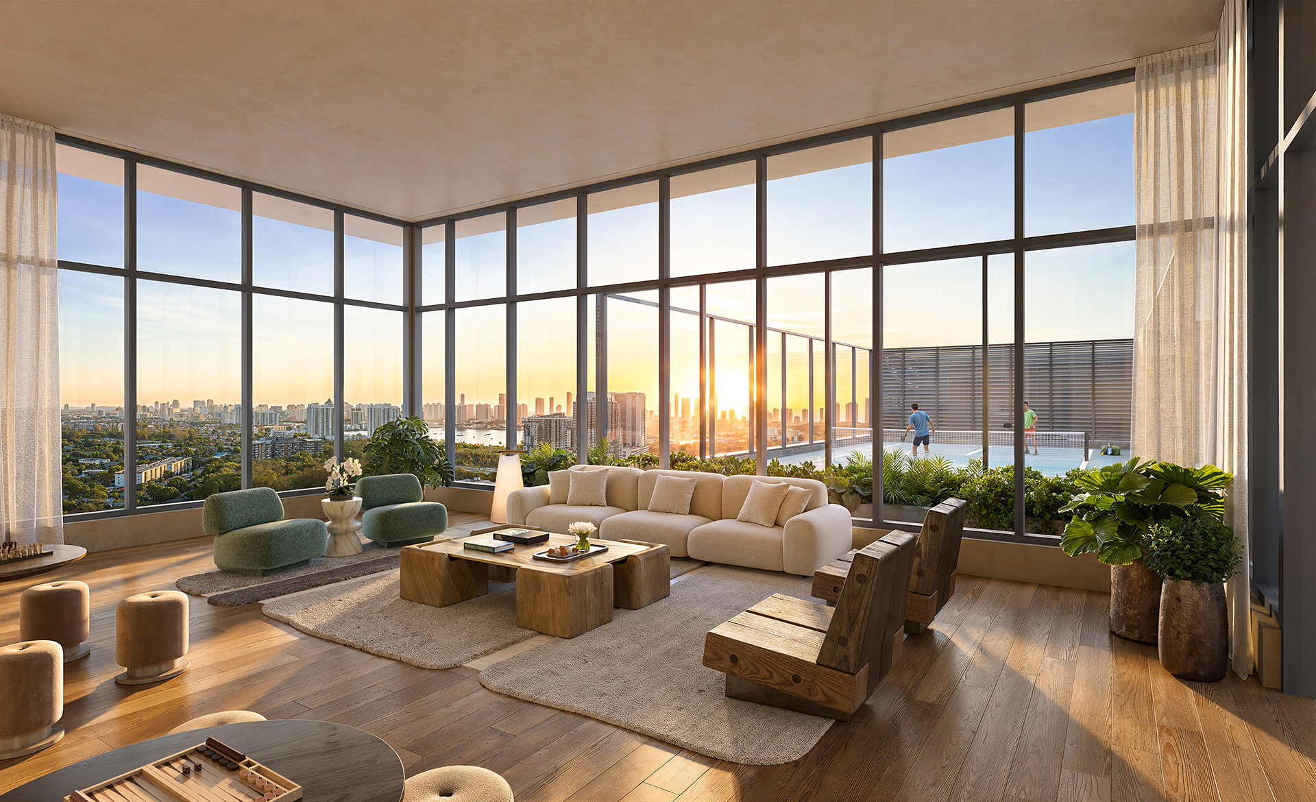 The William pickleball lounge