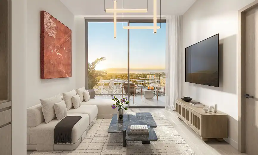 Twenty Sixth and 2nd Wynwood residence living room