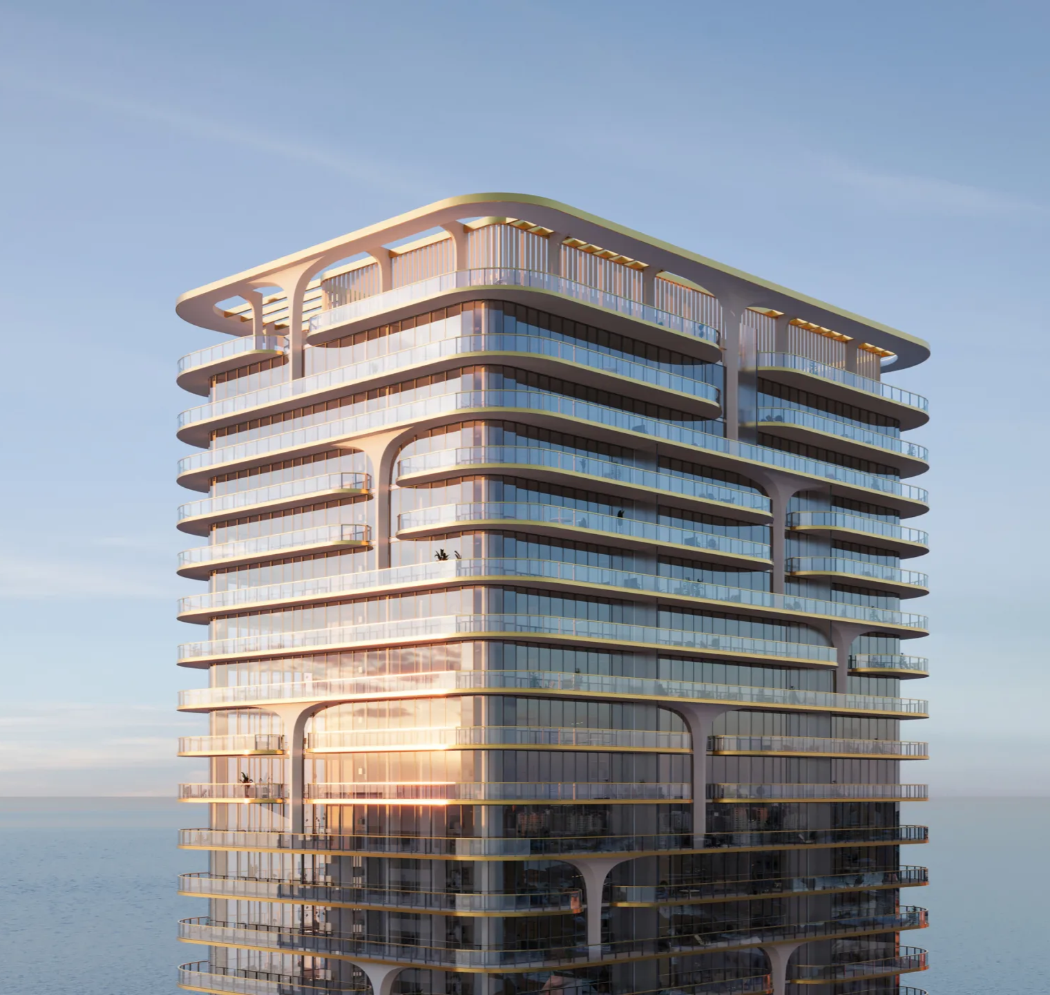Waldorf Astoria Residences Pompano Beach upper tower exterior